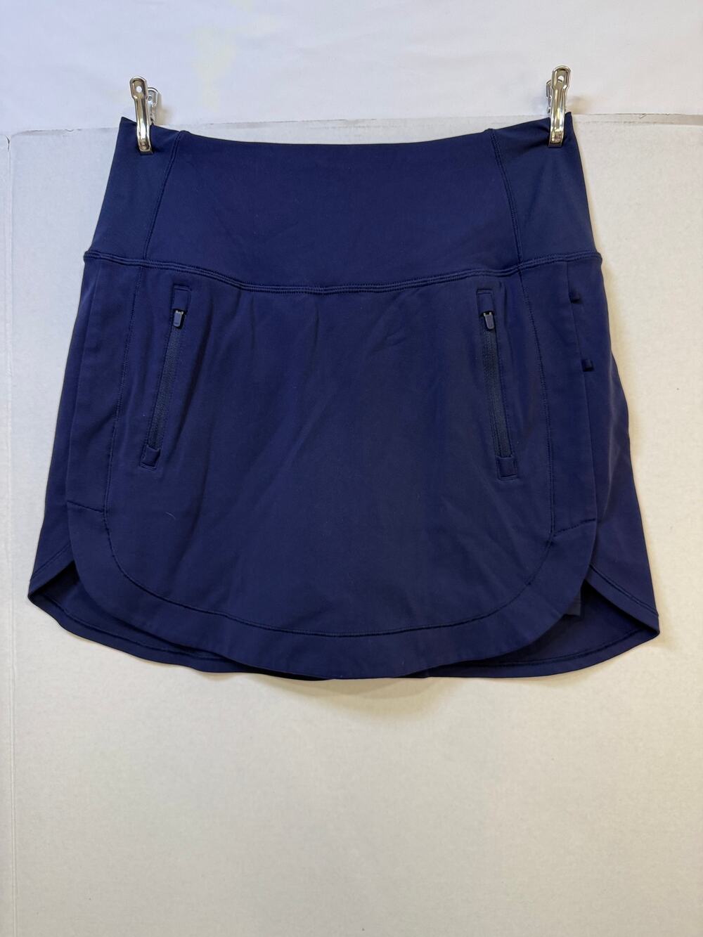 Athleta Fairway Golf Skort 16” XS Petite Navy Blue Built-In Shorts Pockets